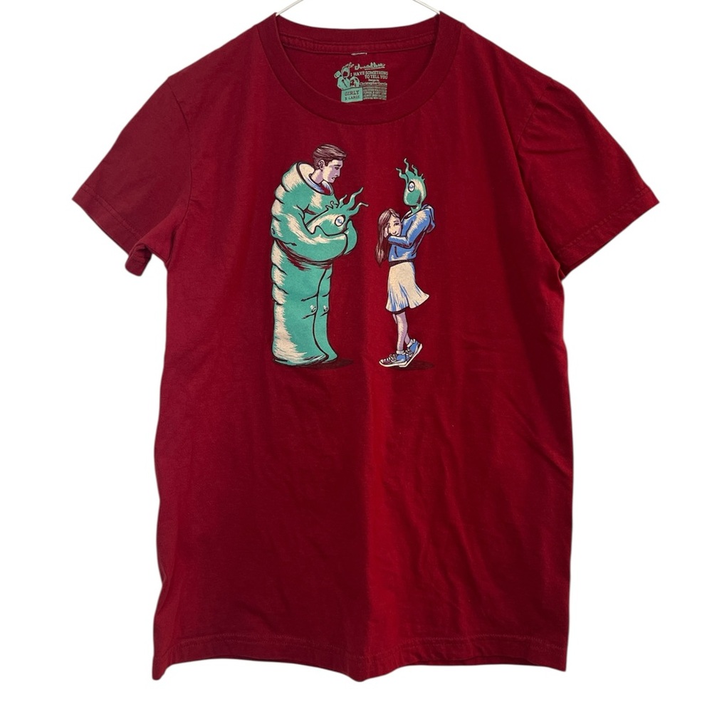 Threadless “I Have Something To Tell You” Graphic Tee Red XL